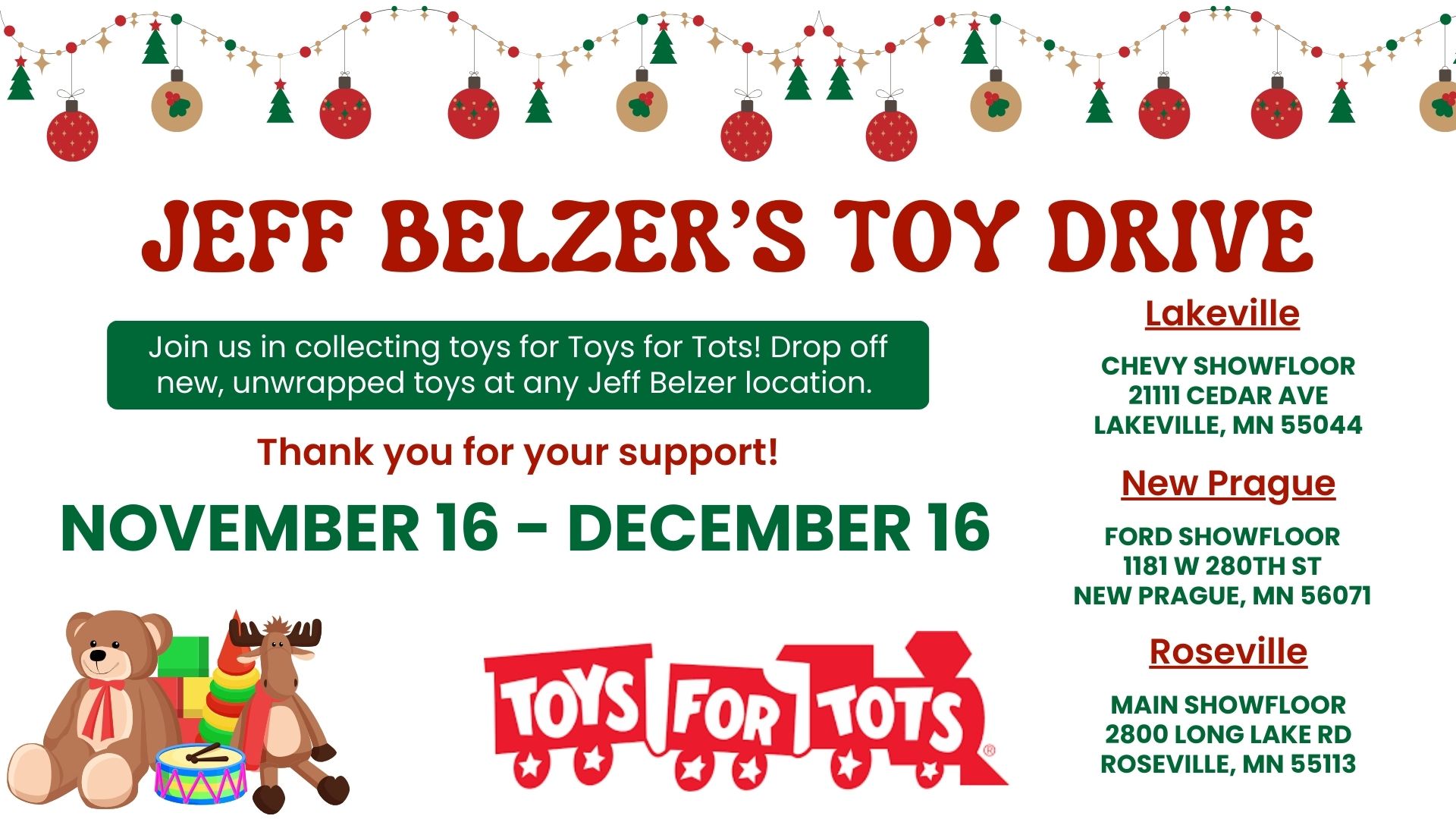 Toy Drive Promotional Flyer