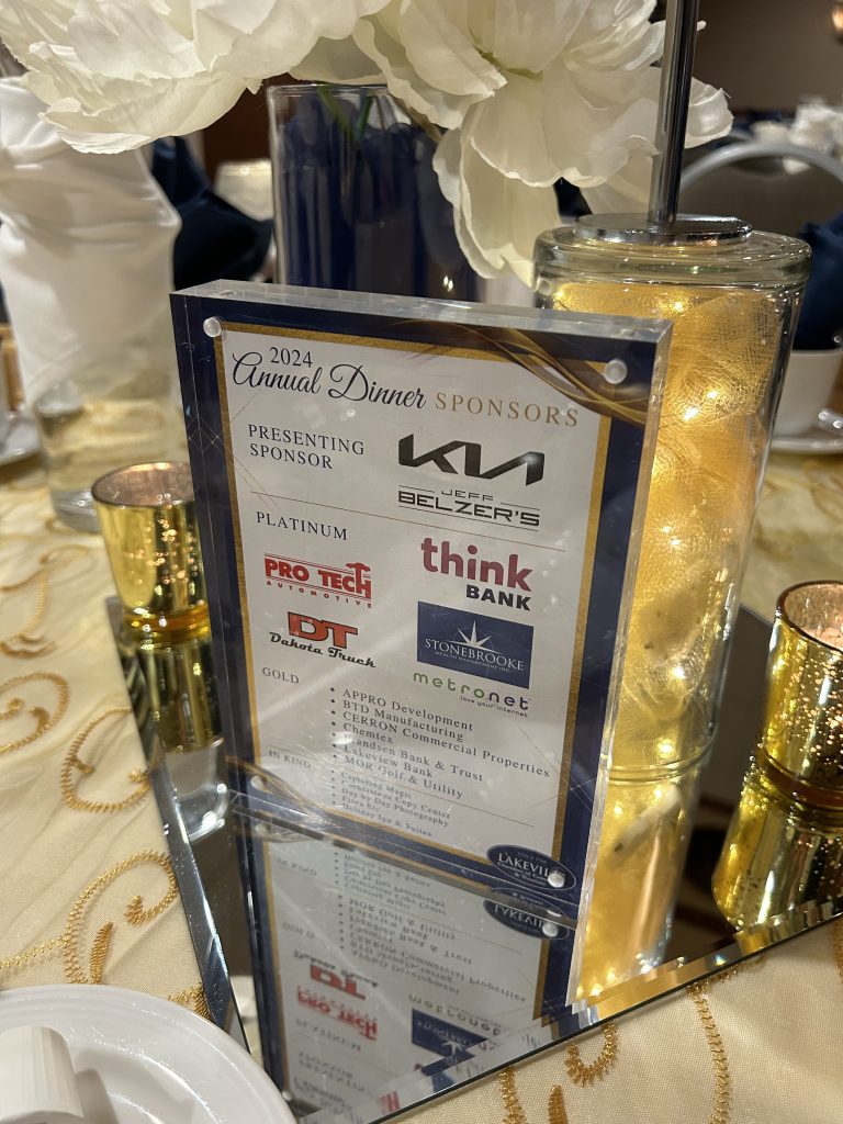 Table Sign at Annual Dinner