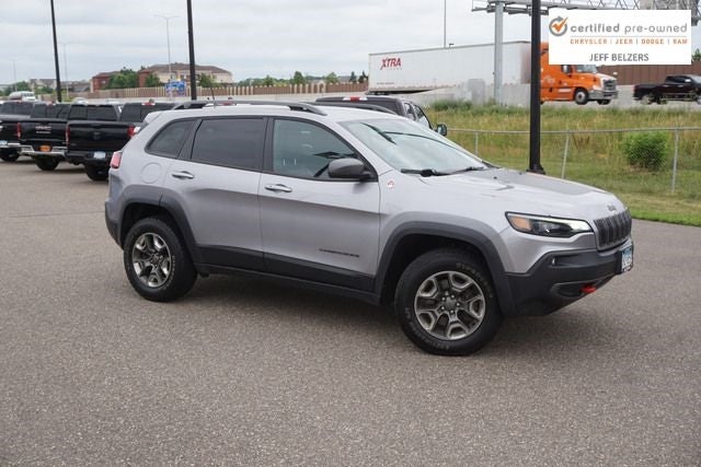 Certified 2019 Jeep Cherokee Trailhawk with VIN 1C4PJMBXXKD418901 for sale in Lakeville, Minnesota