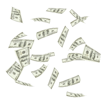 Money scattered illustration